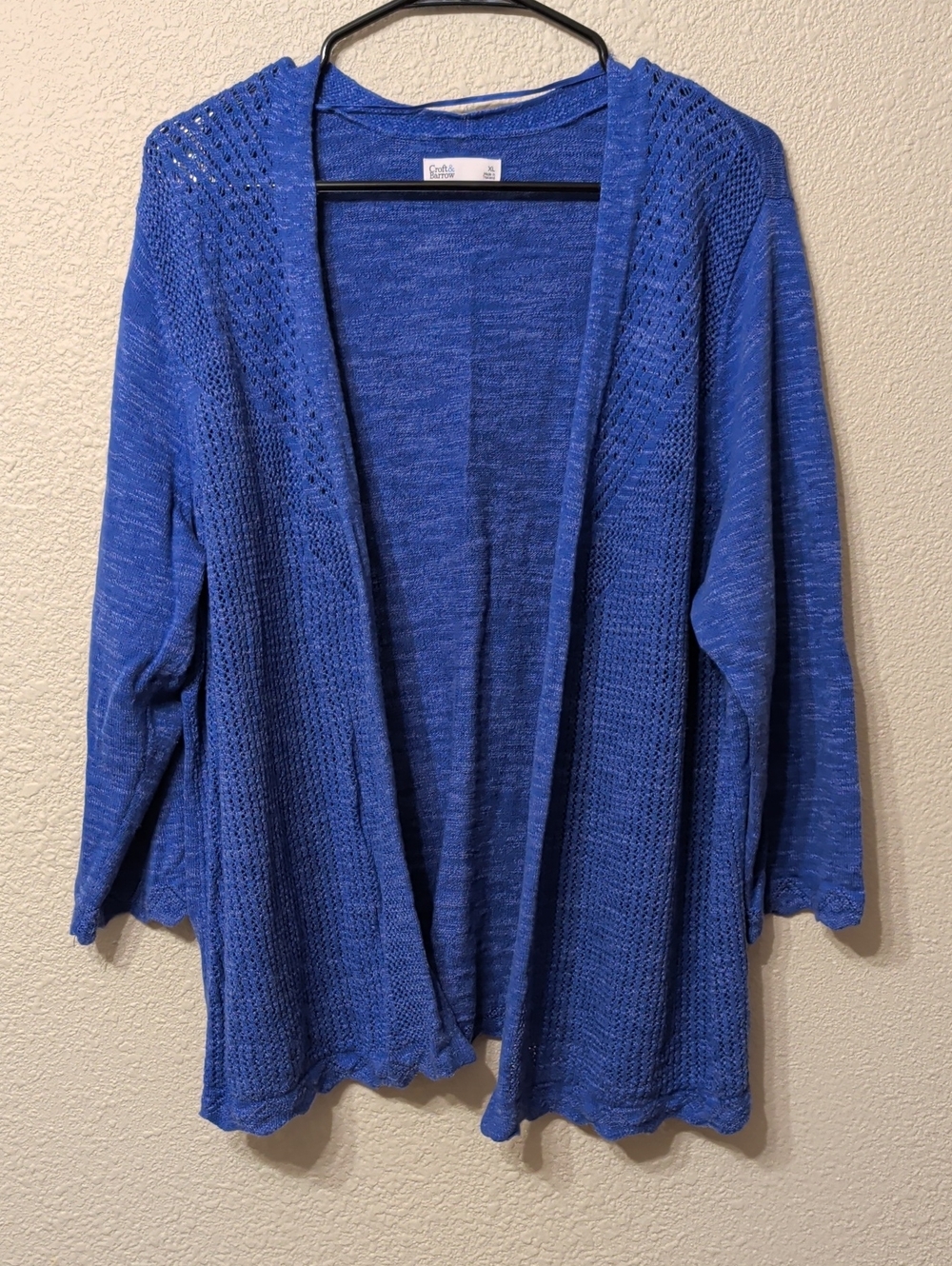 croft & barrow Open-Front Knit Cardigan in Royal Blue